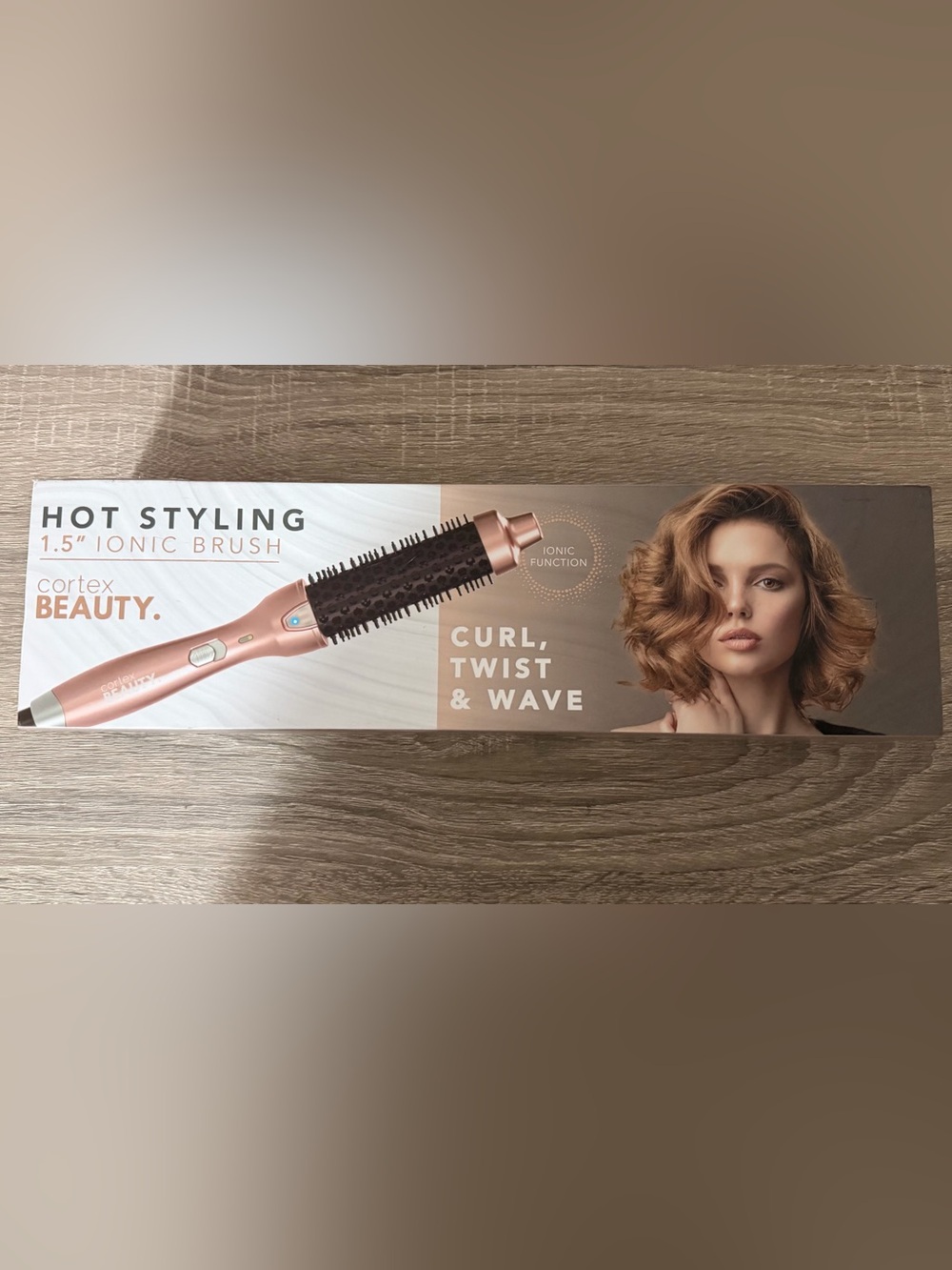 1.5" Ionic Hot Styling Brush — Rose Gold & Black
